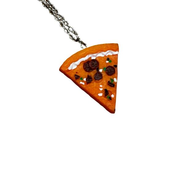 Slice of Pizza Resin Pendant Necklace - Picture 1 of 5